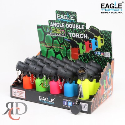 EAGLE TORCH MINI ANGLE NEON DOUBLE TORCH 20CT/PACK